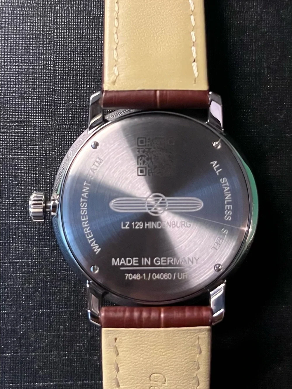 NWT Zeppelin Hindenburg LZ129 Watch Brown Leather 7046-1.
